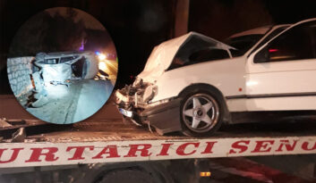 YOLDAN ÇIKAN OTOMOBİL TAKLA ATTI