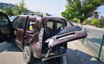 TRAFİK KAZASINDA 1 KİŞİ YARALANDI