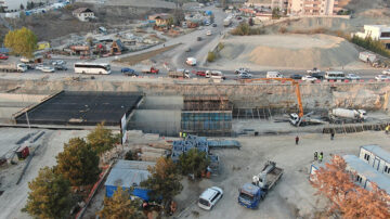 BATTI ÇIKTI KAVŞAĞINDA KAZI ÇALIŞMALARI TAMAMLANDI