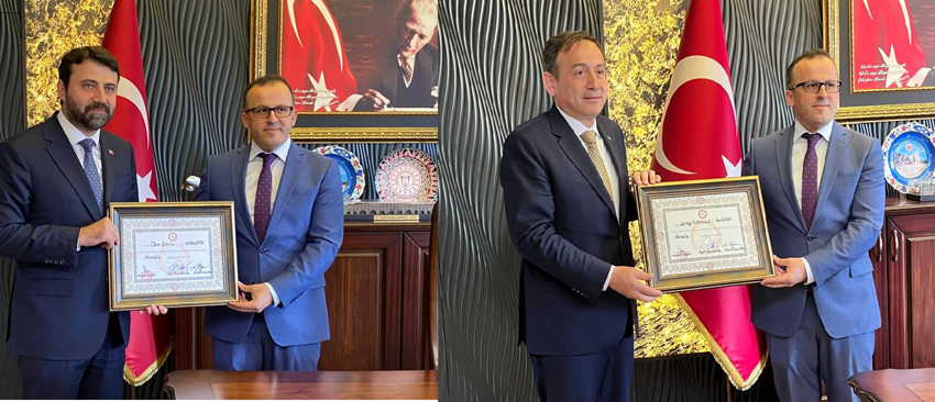 AK PARTİLİ ŞAHİN VE KESKİNKILIÇ MAZBATALARINI ALDI