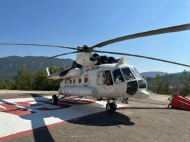 YANGIN HELİKOPTERİ KARABÜK’TE KONUŞLANDIRILDI