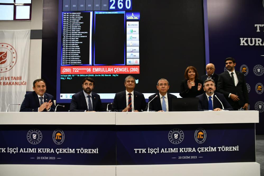 TTK’DA İŞE BAŞLAYACAK 100 KİŞİ KURA İLE BELİRLENDİ