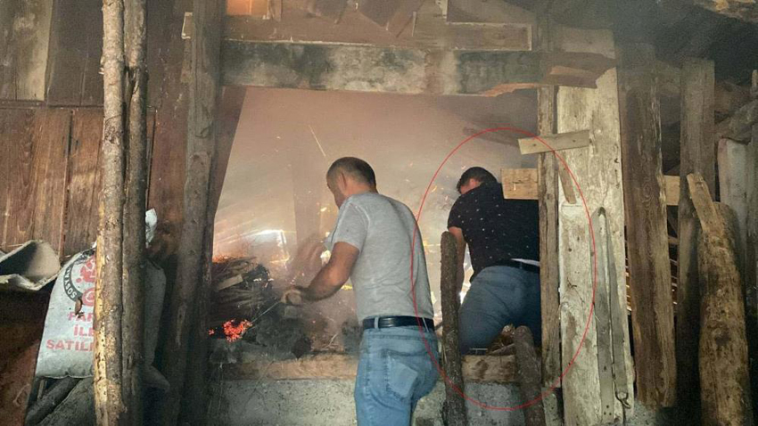 HEM YANGIN ÇIKARDI HEM DE SÖNDÜRME ÇALIŞMALARINA KATILDI