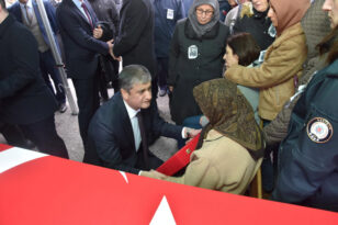 VALİ YAVUZ POLİS MEMURU ÖREN’İN CENAZESİNE KATILDI
