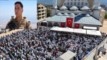 ŞEHİDİMİZ GÖZYAŞLARI İLE SON YOLCULUĞUNA UĞURLANDI