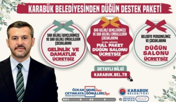 KARABÜK BELEDİYESİNDEN DÜĞÜN YAPACAKLARA DESTEK