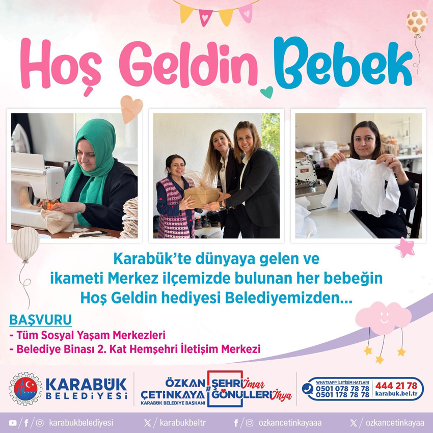KARABÜK BELEDİYESİ ‘’HOŞ GELDİN BEBEK’’ PROJESİ BAŞLATTI…