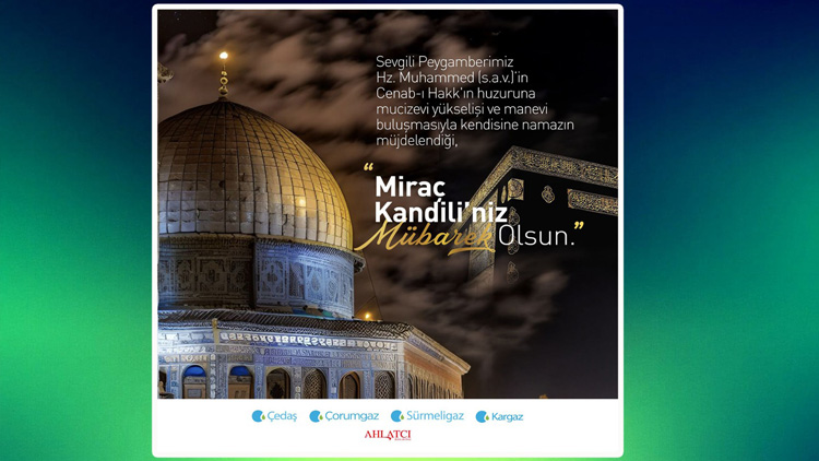 KARGAZ MİRAÇ KANDİLİ KUTLAMA MESAJI