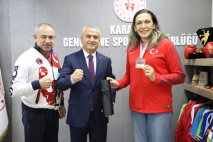 TÜRKİYE ŞAMPİYONU GÜNERİ’DEN GS İL MÜDÜRÜ GÜVEN’E ZİYARET