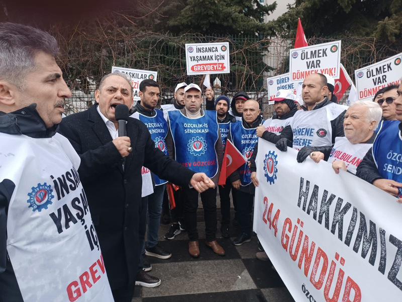 GREVDE OLAN İŞÇİLER CUMHURBAŞKANINDAN VE BAKANINDAN DESTEK İSTEDİ