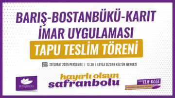SAFRANBOLU’DA 14 YILLIK İMAR ÇIKMAZI ÇÖZÜME ULAŞTI
