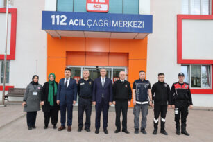 VALİ YAVUZ 112 ÇAĞRI MERKEZİNİ ZİYARET ETTİ