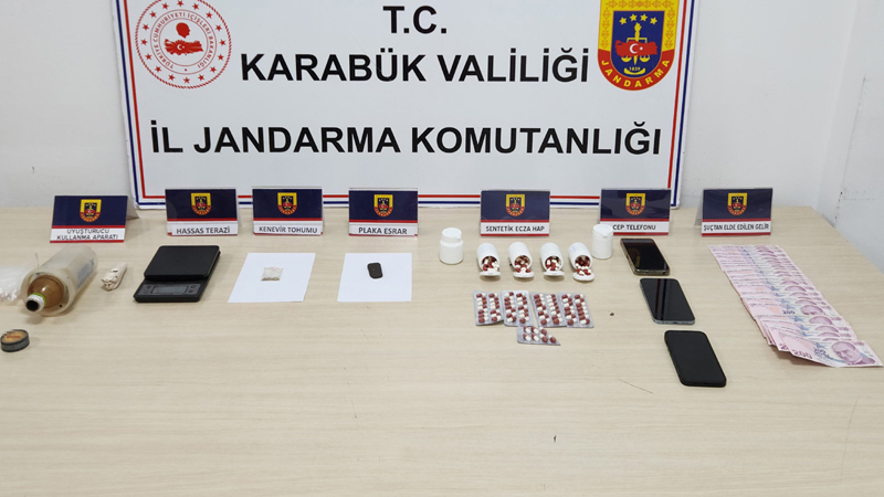 KARABÜK’TE UYUŞTURUCU OPERASYONU: 3 GÖZALTI