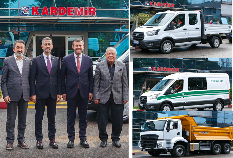 KARDEMİR’DEN KARABÜK BELEDİYESİ VE KIZILAY’A ARAÇ DESTEĞİ….