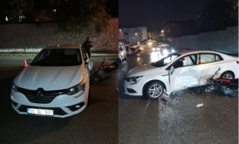 YİNE MOTOR KAZASI 1’İ AĞIR 2 YARALI