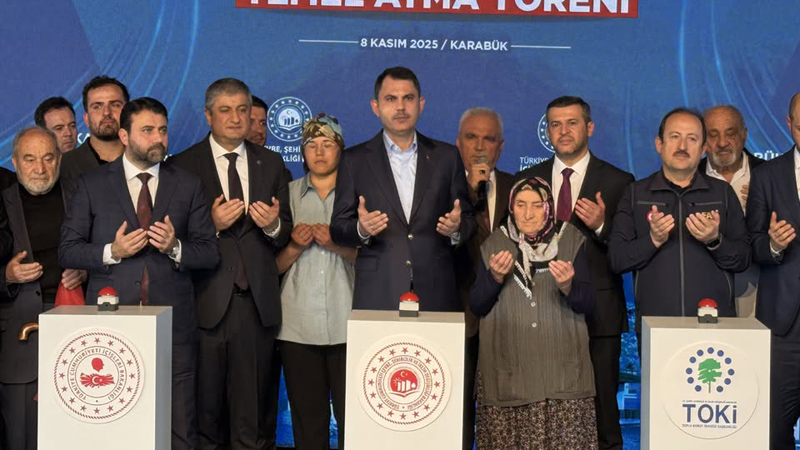 BAKAN KURUM OVACIK İLÇESİNDE TEMEL ATMA TÖRENİNE KATILDI