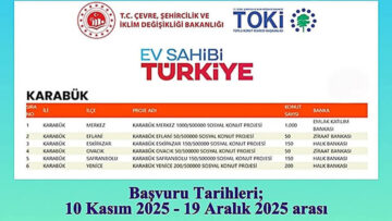 KARABÜK’TE 1600 KONUT İÇİN BAŞVURULAR 10 KASIM’DA BAŞLIYOR