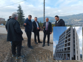 GÜVEN YURT İNŞAATINDA İNCELEMEDE BULUNDU