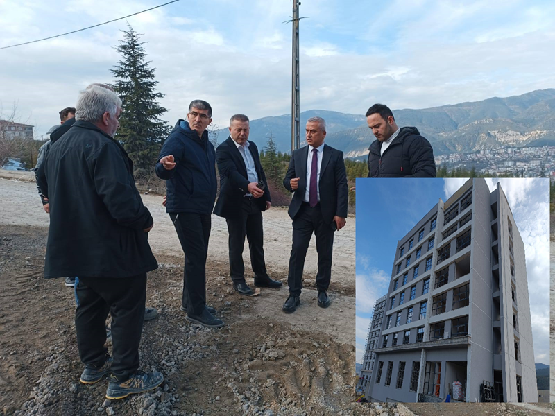 GÜVEN YURT İNŞAATINDA İNCELEMEDE BULUNDU