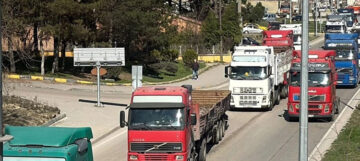 NAKLİYECİ ESNAFINDAN KONVOYLU EYLEM