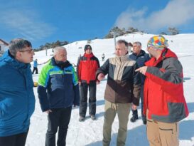 VALİ ÇAĞATAY KELTEPE KAYAK MERKEZİNDE İNCELEMEDE BULUNDU