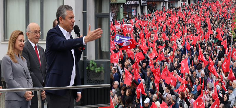 CHP GENEL BAŞKANI ÖZGÜR ÖZEL KARABÜK’TE HALKA SESLENDİ.