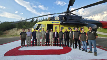 YANGIN SÖNDÜRME HELİKOPTERİ KARABÜK’TE KONUŞLANDIRILDI