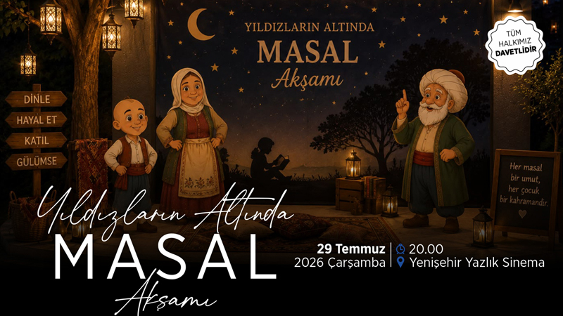 YAZLIK SİNEMADA ÇOCUKLARIN “YILDIZLARIN ALTINDA MASAL AKŞAMI” KEYFİ