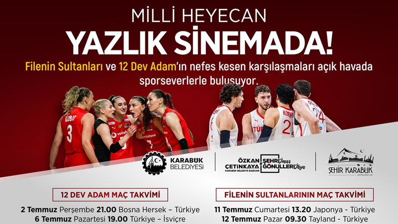 YENİŞEHİR YAZLIK SİNEMADA MİLLİ MAÇ HEYECANI YAŞANACAK