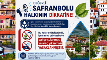 ŞEBEKE SUYU İLE BAHÇE SULAMAK VE ARAÇ YIKAMAK YASAK!