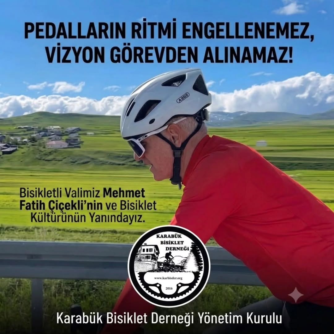 KARABÜK BİSİKLET DERNEĞİNDEN VALİ ÇİÇEKLİ’YE TAM DESTEK