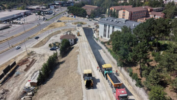 ESENTEPE RAMPASINDA SICAK ASFALT SERİMİ BAŞLADI