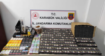 KARABÜK’TE BİR İŞ YERİNDE 1100 PAKET MAKARON ELE GEÇİRİLDİ